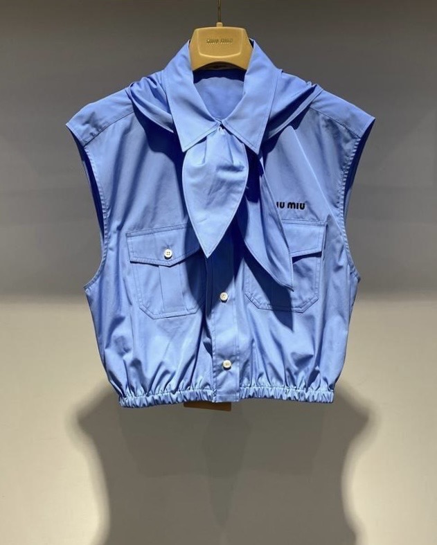 Рубашка-безрукавка Рубашка-безрукавка Miu Miu смотреть фото