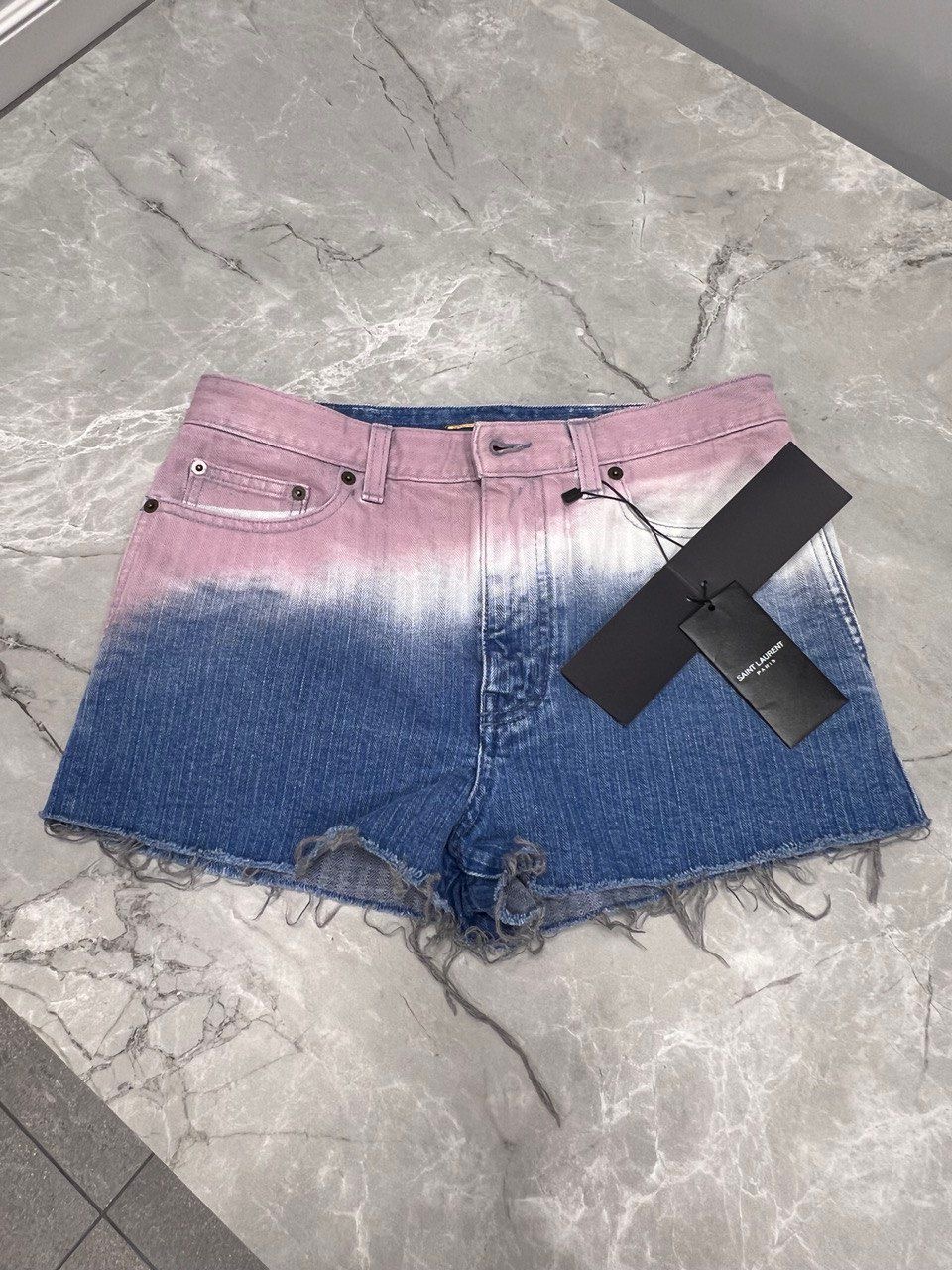 Джинсовые шорты Saint Laurent смотреть фото