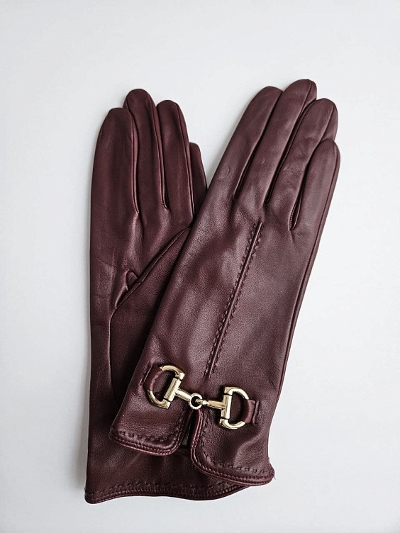 Sermoneta Gloves Бордовые перчатки