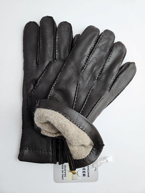 Sermoneta Gloves Мужские темно-коричневые перчатки