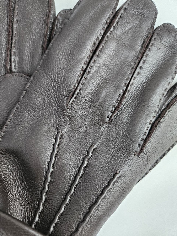 Sermoneta Gloves Мужские темно-коричневые перчатки