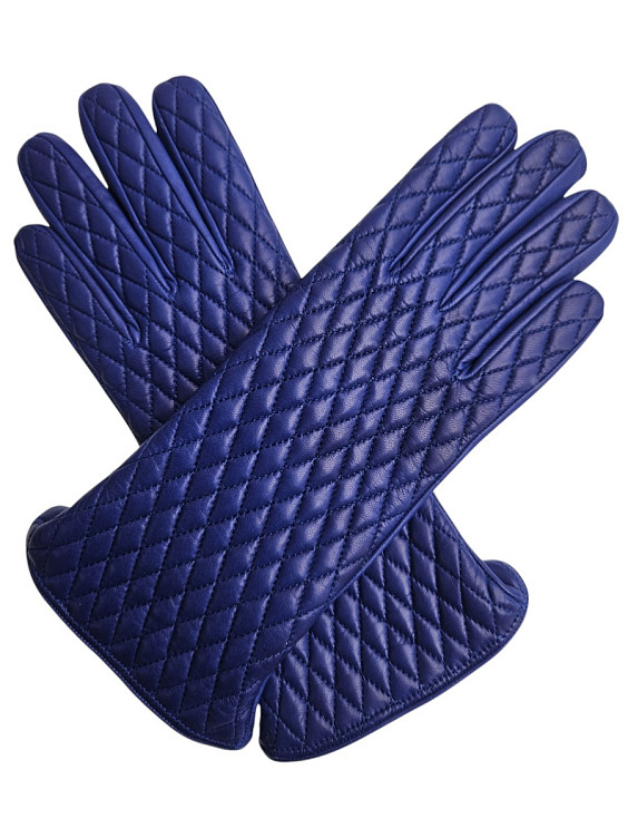 Sermoneta Gloves Синие кожаные перчатки