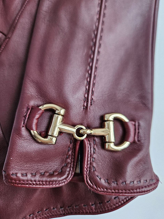 Sermoneta Gloves Бордовые перчатки