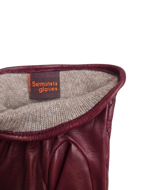Sermoneta Gloves Бордовые перчатки