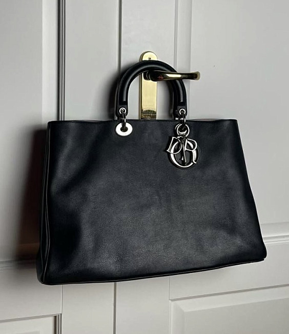 Christian dior black tote best sale