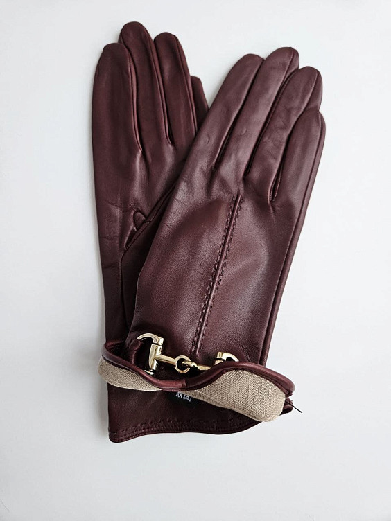 Sermoneta Gloves Бордовые перчатки