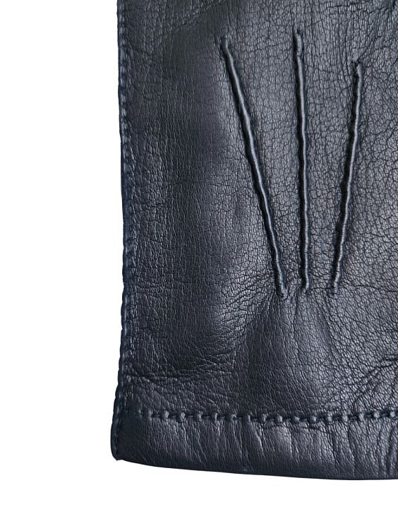 Sermoneta Gloves Черные перчатки из оленьей кожи