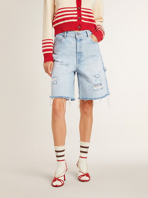 GOLDEN GOOSE Джинсовые шорты-бермуды