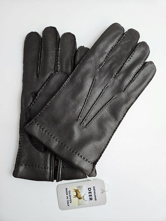 Sermoneta Gloves Мужские темно-коричневые перчатки