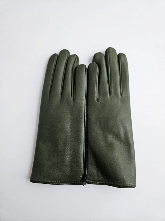 Sermoneta Gloves Сине-зеленые кожаные перчатки