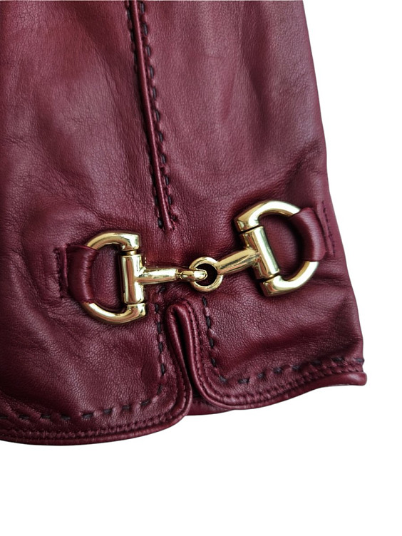 Sermoneta Gloves Бордовые перчатки