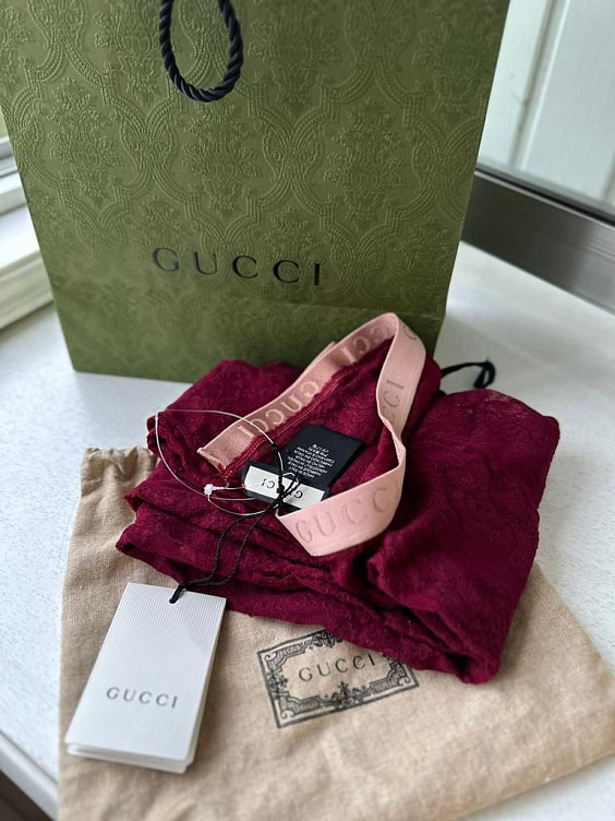 Женские брендовые колготки Gucci Бордовый цвет, размер купить в Москве