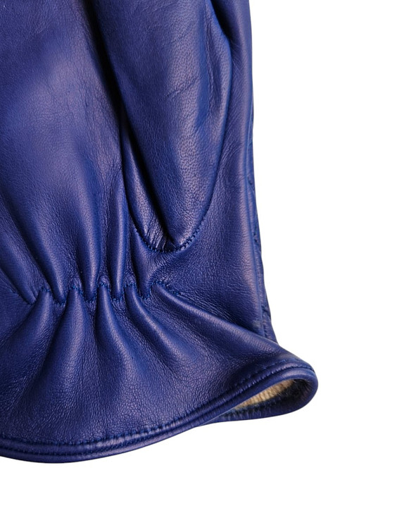 Sermoneta Gloves Синие кожаные перчатки
